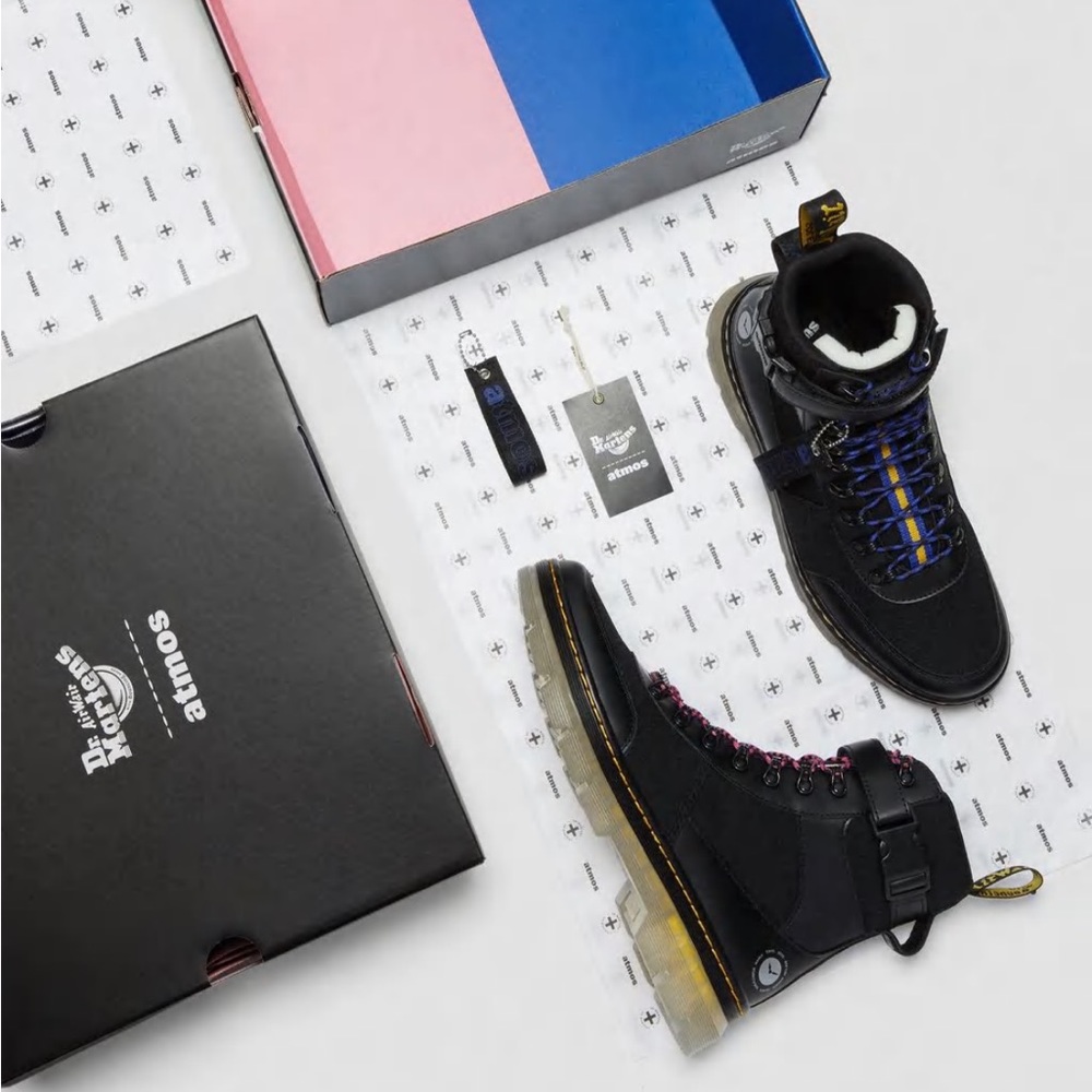 π€ππ©· ATMOS X DR MARTENS COMBS TECH ATMOS BLACK BOOTS MENS 8 WMNS 9 ππ©·π€ - Picture 3 of 16